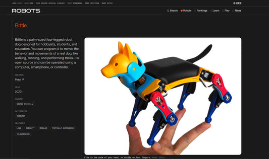 Petoi robots are top-ranked according to IEEE