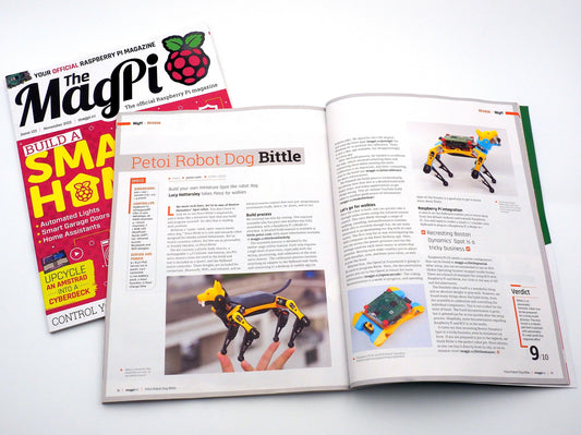 Petoi Quadruped Robot Dog Bittle Review by Magpi & Hackspace - Build Your Own Miniature Boston Dynamics Spot-Like Robot Dog With Raspberry Pi & ROS