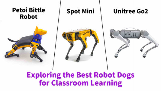 robot dogs in classroom - petoi bittle vs spot mini vs unitree go