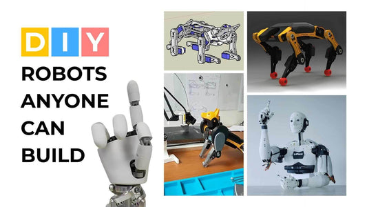 Top Open-Source 3D-Printed Robot Projects featuring robot hand, humanoid, petoi robot dog bittle, robot cat nybble and opencat roobts