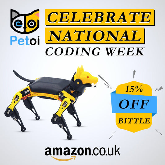 Celebration of National Coding Week in the UK with 15% off Amazon UK Sale - Petoi