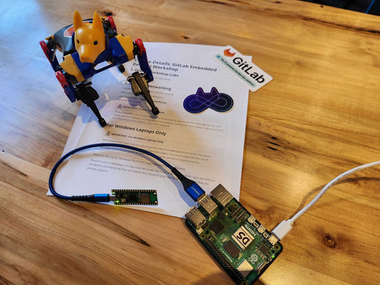 Bittle X robot dog and materials for learning Embedded DevOps in a workshop setting.