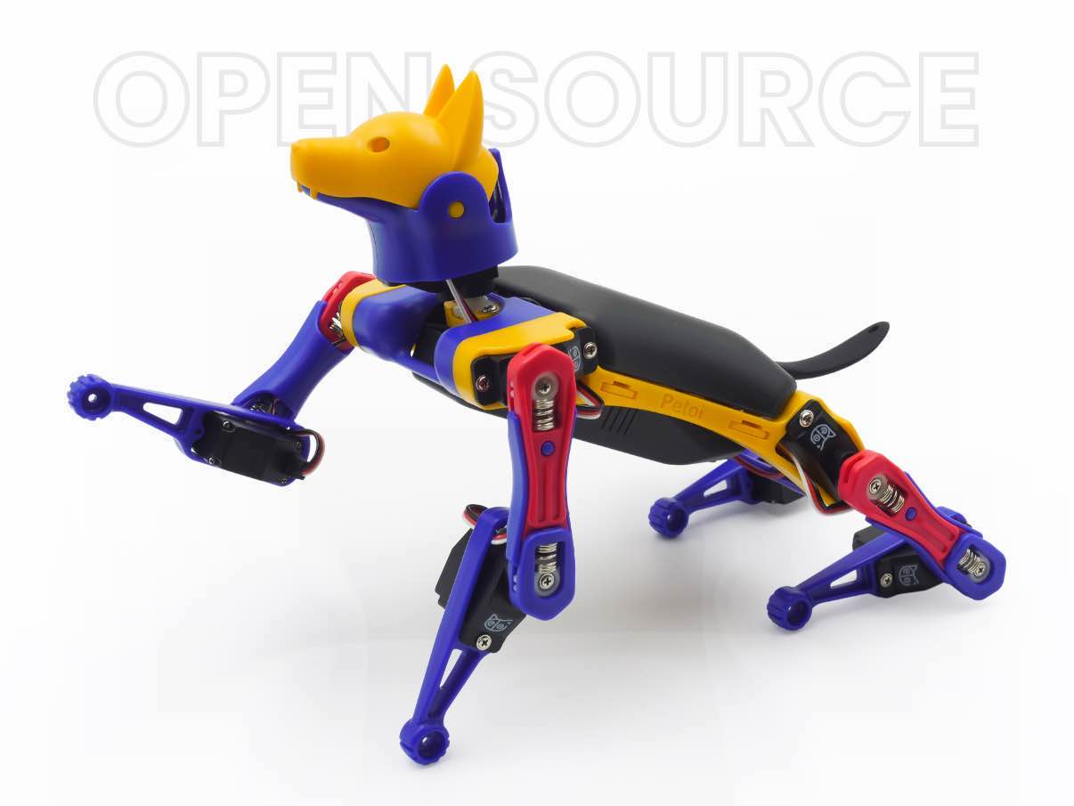 Petoi Robot Dog Bittle X with Optional Robotic Arm Gripper